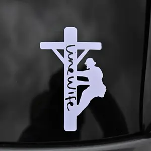 Linewife Lineman Sticker – Waterproof Vinyl Sticker for Cars, Coolers & Accessories – Durable Multi-Purpose Decal