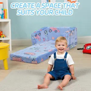 Children's Portable Folding Sofa Chair Living Room Bedroom Children's Room and Patio Use Sofa-to-Bed Conversion Perfect Christmas and Birthday Gifts for Girls and Boys Vacuum Compression Restores shape immediately after unfolding