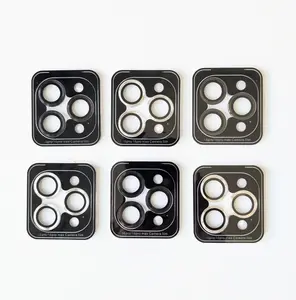 1-Pack iPhone Lens Protector Case for iPhone 16 Pro/iPhone 16 Pro Max/Tempered Glass Cover/Phone Lens Accessories/Black and Silver Lens Protector