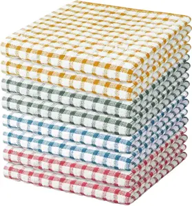 8 Pcs Kitchen Dish Rags,100% Cotton Soft Absorbent Quick Drying Dish Cloths for Kitchen,Washing Dishes,Cleaning rags-11 x 11In