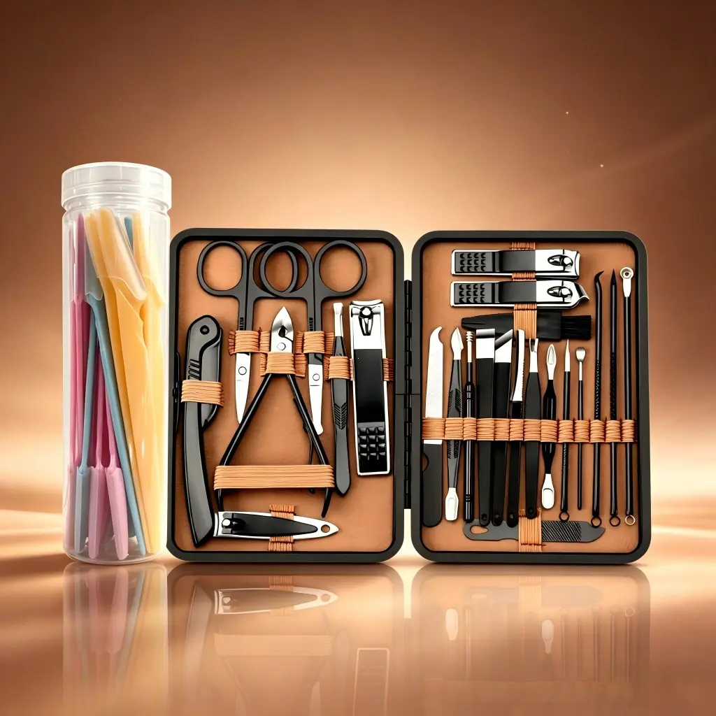 20 Disposable Brow Shaping Tools + 24 Hand Foot Nail Care Kit, Complete Personal Beauty Set, Perfect Gift for Holidays, Friends, Mom, Birthday