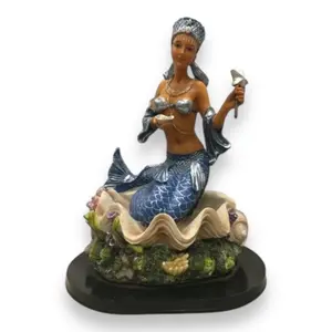 Goddess of the Sea Orisha Yemaya Resin Figurines - 5" and 14" Inch Decor Ornaments