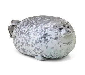 Chubby Blob Soft Cotton Decorative Pillow, Cute Ocean-Themed Throw Pillow, Medium 17.6 in