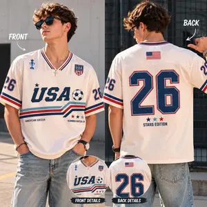 USA Soccer Jersey Shirt, Retro Stars Stripes Tee, Soccer Fan Game Day Gift