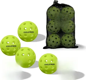 cyclotron 6-Pack Premium Pickleball Balls - USAP Approved, 40 Holes Outdoor/Indoor Pickle Balls with Bag, Perfectly Balanced, High Bounce True Flight, Pickle Ball for Tournament Play
