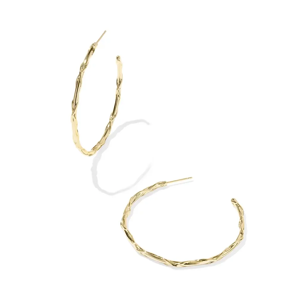 Kendra Scott K Over Brass Carrie Hoop Earrings