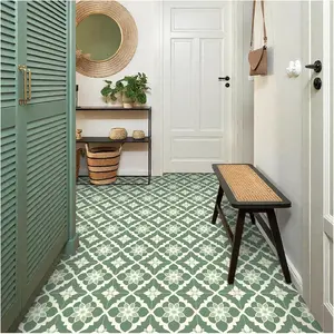 Upgraded 20 count Peel and Stick Floor Tile, 7.87" x 7.87"  Vinyl Removable DIY Flooring for Bathroom, Kitchen, Bedroom, Stairs, Entryway