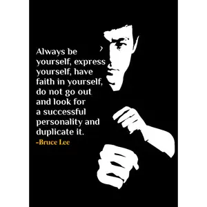 Bruce Lee Quotes. Motivation By Bruce Lee Poster. Martial Art Posters, Martial Arts Quotes, Martial Arts Wall Posters,  Motivational Posters,Sports Posters