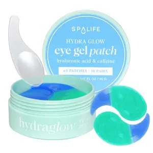 Hydra Glow Eye Gel Patch Jar | Hyaluronic Acid & Caffeine | 60 Count