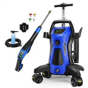 Electric Pressure Washer 4500PSI 2.2GPM Power Washer Electric Powered with Adj-15-Level Touch Screen, Pressure Control Spray Handle and 4 Anti-Tipping Wheels for Car, Home, Driveway, Yard, Outdoor, Gutter, Pool, Brick Cleaning