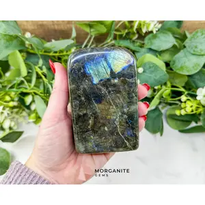 Labradorite Freeform No.3 – Polished Standing Crystal for Protection, Intuition & Energy Shielding