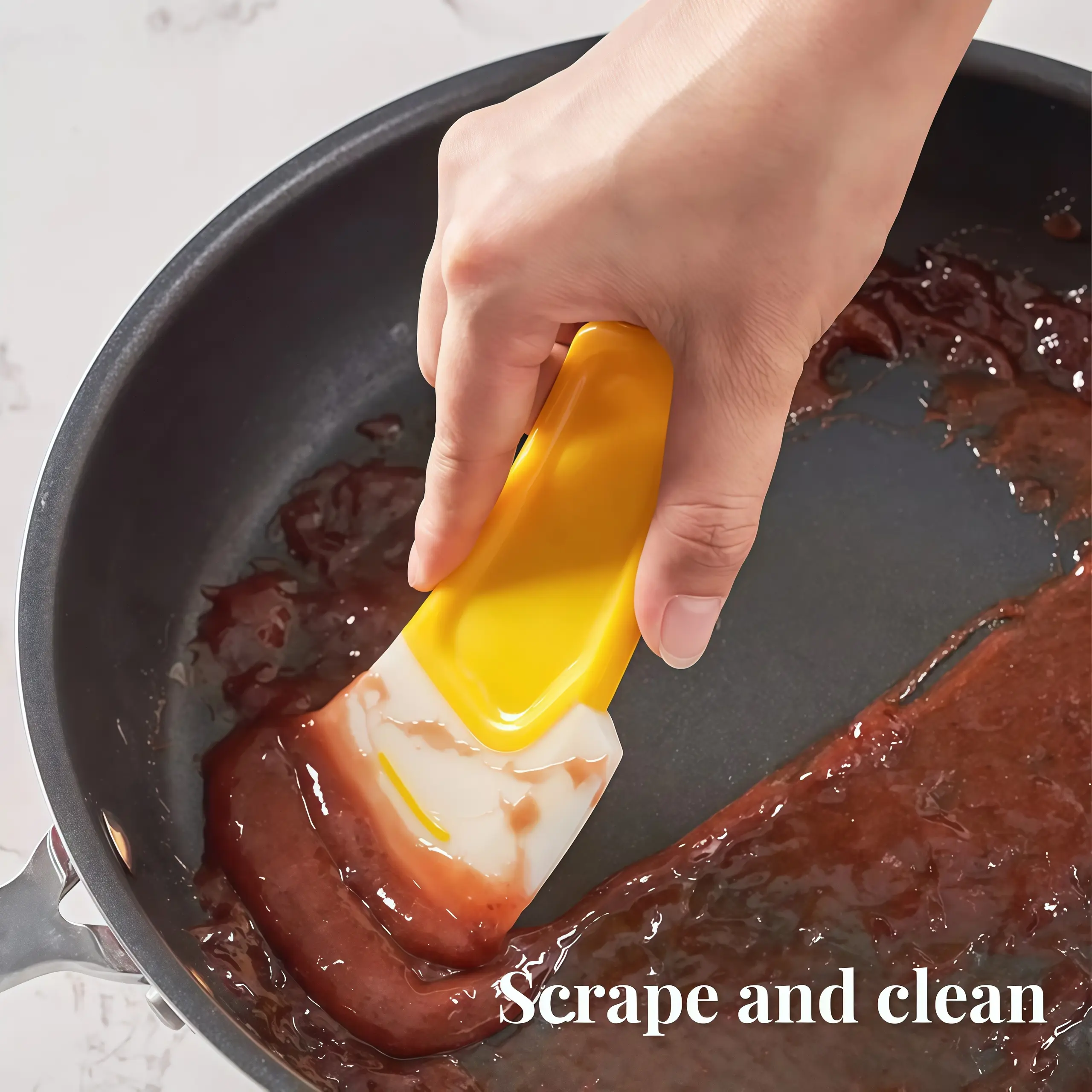 3pcs heat-resistant silicone scraper, 3D printer silicone scraper, food removal rubber scraper tool for cleaning/mixing/baking/cooking, non stick kitchen scraper for removing oil, suitable for kitchen and household use