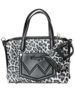 Wrangler Unisex X Boot Barn Leopard Print Mini Handbag Charm - Wgh-Shy04 Lp-Bk