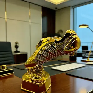 Large Golden Boot Trophy Cup Best Shooter Award Football Match Model Fan Memorial Collectible, Soccer Championship Souvenir, Fan Memorabilia