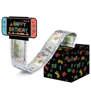 Game Birthday Money Themed Gift Box, Game Theme Pull Coin Bank for Boys & Girls, Fun Party Favors, Unique Birthday Present Idea