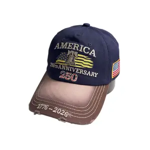 2026 U.S. Independence Day Commemorative Baseball Cap — Embroidered, Sun-Protective, Retro Style