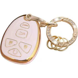 for Chevy Key Fob Cover Keychain Fit for Chevy Suburban Tahoe GMC Acadia Yukon Cadillac Escalade Buick Enclave