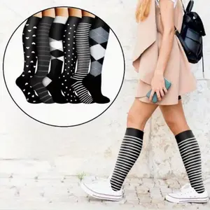 6 Pairs of Unisex Copper Compression Socks, Soft and Breathable, The Best Support for Sports, Travel, and Cycling, Suitable for Compression Socks for Sports and Travel