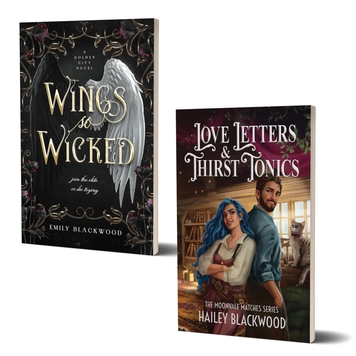 Blackwood Sisters Signed Book Bundle (Love Letters and Thirst Tonics and Wings So Wicked) bookish bundle paperback