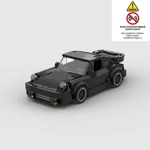 Moc Classic Car Building Set, 359pcs Vintage Racing Model Kit, Race Car Model, Compatible with Major Brick Brands, Adult & Teen DIY Toy