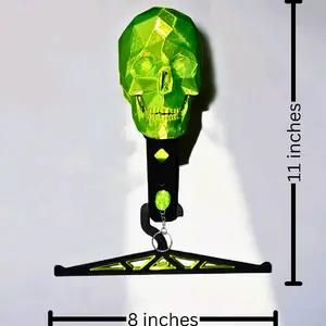 Motorcycle helmet and jacket wall mount with magnetic matching keychain