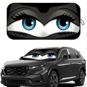 Cartoon Foldable Car Sunshade, Summer Fun Car Accessory, Keep Your Car Cool, UV Protection, Easy Installation, Fits Most Cars and Small Suvs