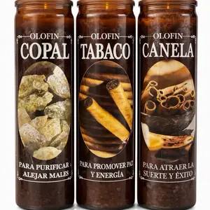 Trío de la prosperidad copal tabaco y canela Set Scented Perfume Aroma Fragrance Candle Decoration Ornaments