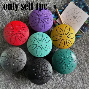 Mini 3 Inch Steel Tongue Drum, Portable Handpan Drum with Mallets, Calming Meditation Instrument, Easy to Carry for Yoga, Travel, Beginners Musical Gift, Percussion Instrument