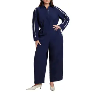 ELOQUII Women's Plus Size Track Detail Jumpsuit