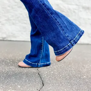 BEST SELLERS! According To You Distressed Judy Blue Flare Jean
