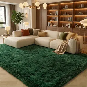 Rugs for Living Room, Dark Green Plush Carpet, upgrade Non-Slip Thick Pile Carpet, Super Soft And Comfortable Rug, Suitable For Bedrooms, Living Rooms, Dorm Rooms, Kitchen Essentials, Family Gatherings, Birthday Parties, Home Decor, Bedroom Decor
