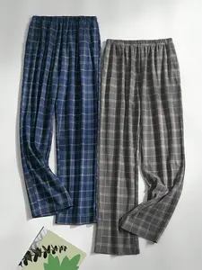 Men's Plaid Pajama Pants Set, 2-Pack Polyester Blend Sleepwear Bottoms, Casual Fall & Winter Lounge Wear, Comfortable and Stylish, Loungewear