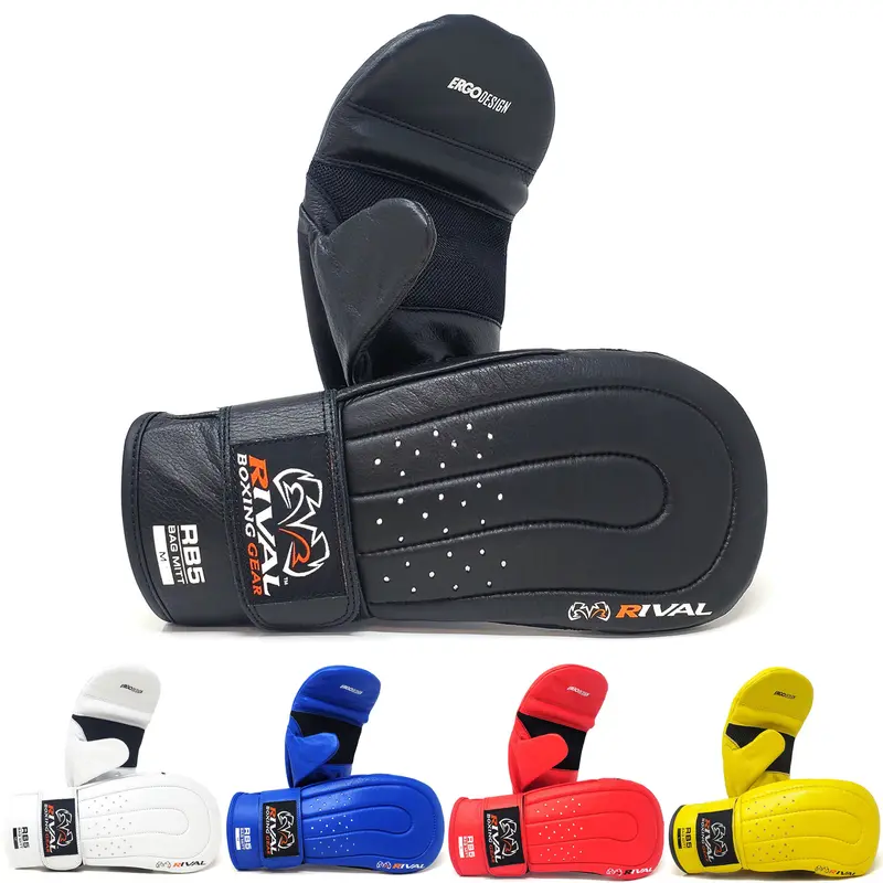 RIVAL Boxing RB5 Bag Mitt Gloves, Bare-Fist Power Punching Feel, Zero Resistance
