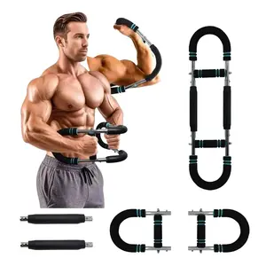 2025 Pro Twister Arm muscle Trainer, 60-100lb Adjustable Power Twister Bar, Chest Shoulder Arm Workout Equipment, Portable Detachable Upper Body Fitness Machine for Home & Gym Outdoorfun