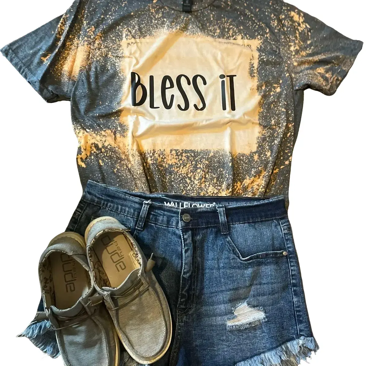 Bleached sublimation Bella canvas T-Shirt