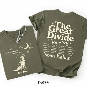 Comfort Colors Orbiter Lyric Colors Shirt, Even Anzious Pups Need The Moon , NK Shirt, The Great Divide Tour shirt