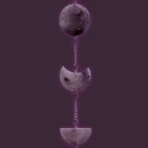 Plum Fire Opal Mini Moon Phase – Lepidolite, Moonstone & Blue Goldstone