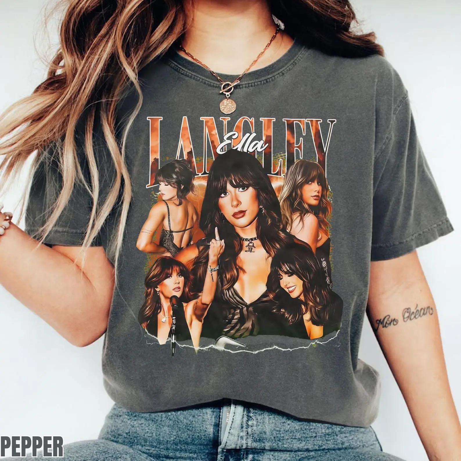 Vintage Graphic T-Shirt Featuring Ella: Soft Pigment-Dyed Comfort Colors Tee with Faded 90s Vibe, Oversized Relaxed Fit, Heavyweight Cotton Unisex Aesthetic for Casual Streetwear and Everyday Chill Outfits