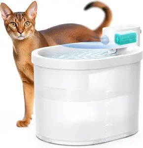 Wireless Cat Water Fountain 2L Battery Operated Motion Sensor Pumpless