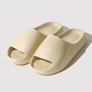 Plus Size Platform Pillow Slippers Slides for Women and Men,Lightweight Spa Open Toe Shower Sandals for Indoor Outdoor Thick Sole Beach Shoes,Comfortable Slippers, Beige Sandals Footwear Girl Flipflop Flatform Black Tsinelas Breathable Nonslip Casual