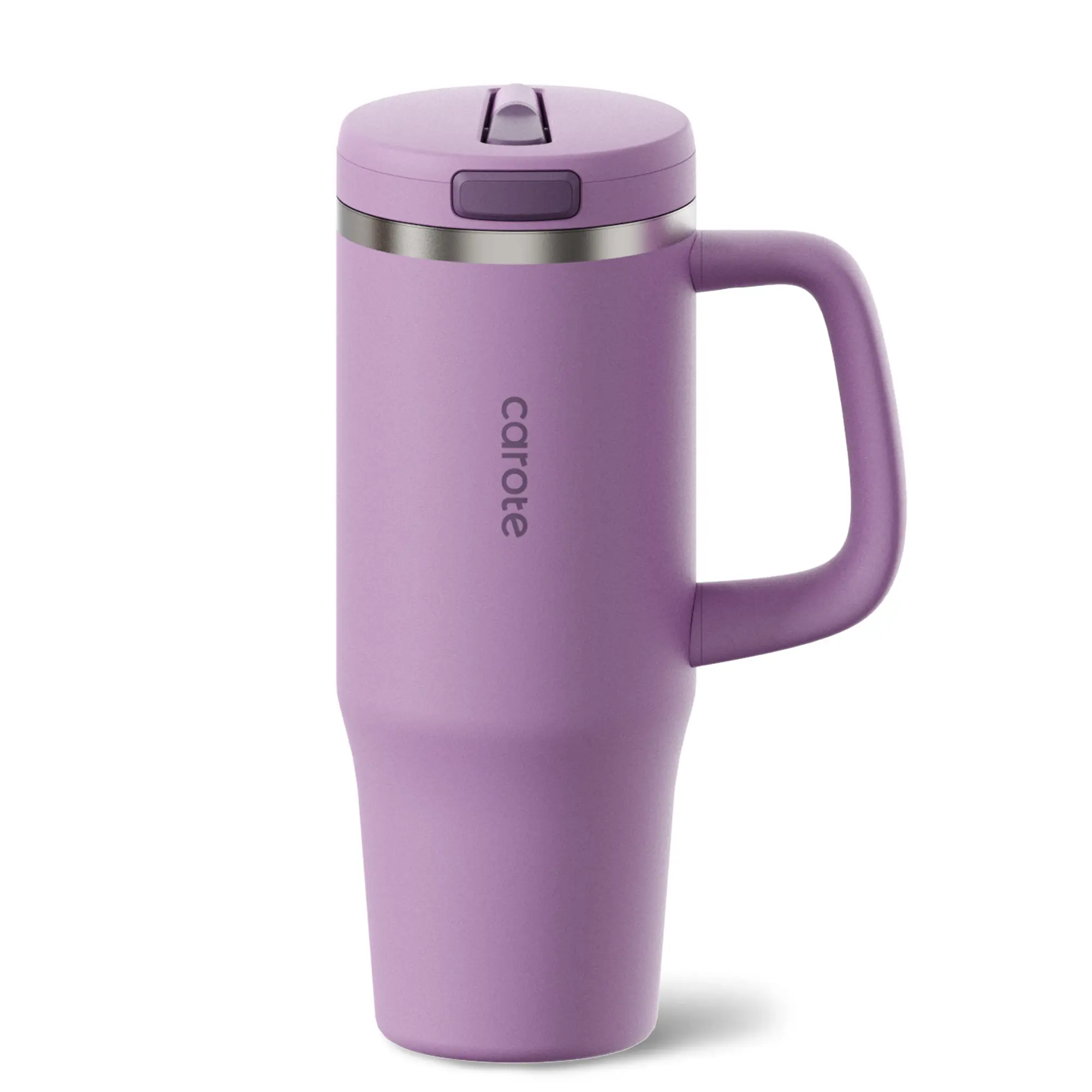 [CAROTEGO]32oz/40oz Tumbler Cup Pink/Purple  Stainless Steel with Pop-up Straw, Dishwasher Safe, Ergonomic Handle