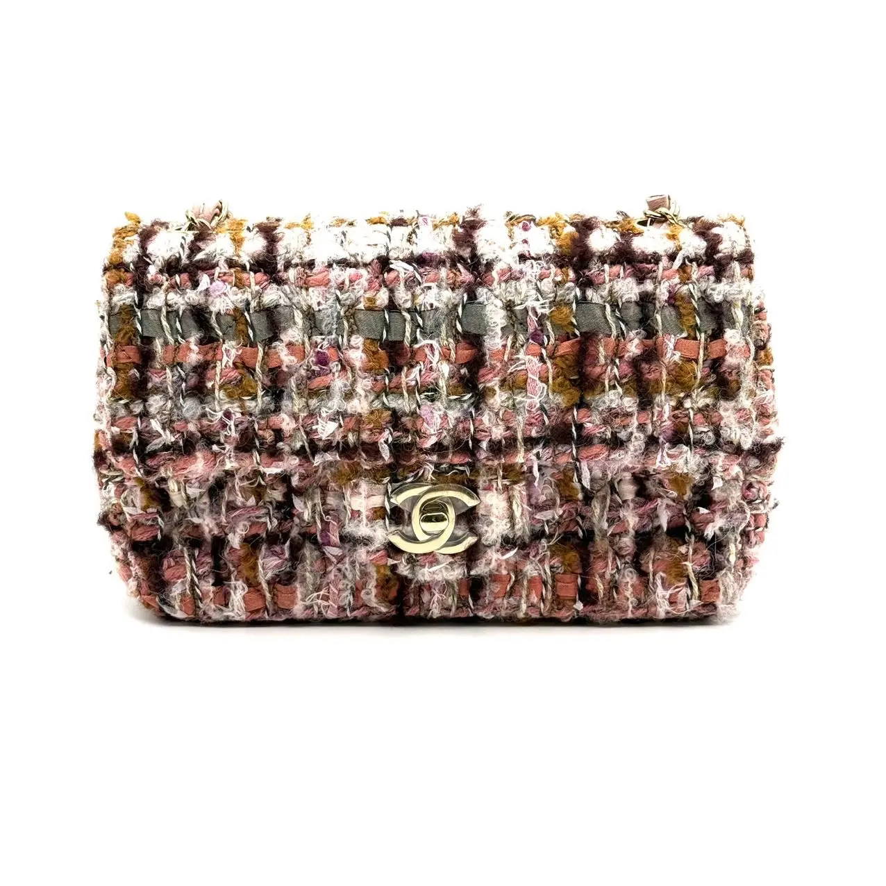 Pre-owned CHANEL Tweed Shoulder Bags CALUXB Mini Rectangular Classic Flap 7.9x4.7x2.3inch