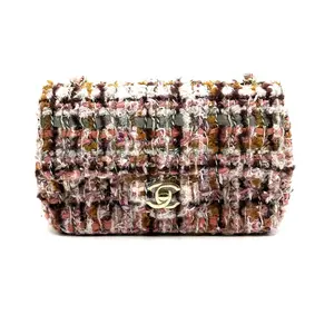 Pre-owned CHANEL Tweed Shoulder Bags CALUXB Mini Rectangular Classic Flap 7.9x4.7x2.3inch
