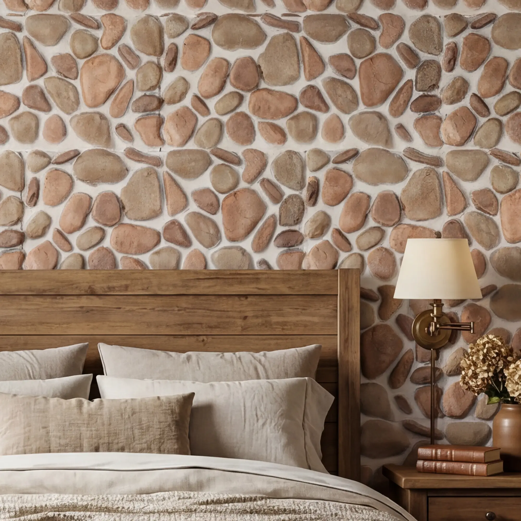 FUFU&GAGA Faux River Rock Stone Veneer Panels, Lightweight Artificial Stone Wall Panels for Interior & Exterior Decor, Easy Install Fake Stone Siding