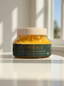 Flawcy Complexions Turmeric Glow Body Polish, Exfoliating Body Care Scrub for Radiant Skin