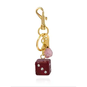Cute Dice Design Keychain, Fashionable Bag Purse Charm Keychain for Women, Trendy All-match & Exquisite Keychain for Birthday Gift, Keychain for Bags