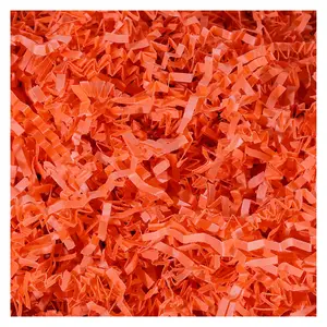 MagicWater Orange Crinkle Cut Paper for Gift Baskets - Perfect Shredded Filler for Baskets, Gift Boxes, Bridesmaid Gifts, Christmas Stuffers & More - Eco-Friendly & Recyclable