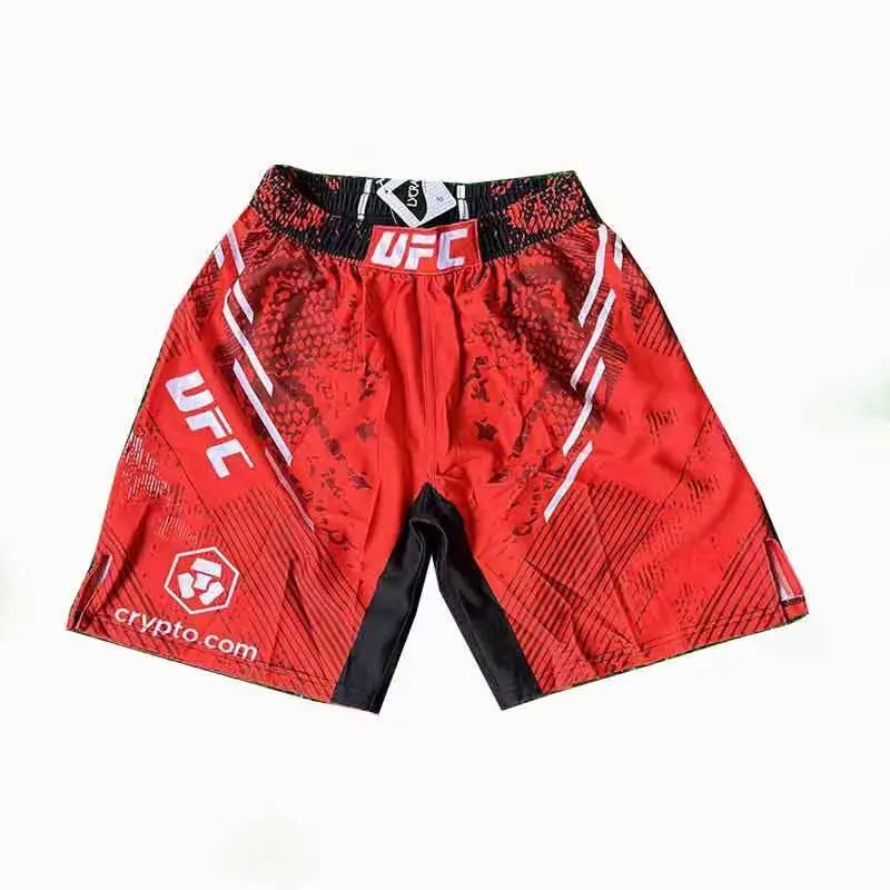 Muay Thai shorts martial arts Sanda training pants free fighting men's and women's mixed martial arts sports fitness boxing shorts High Waist Quick Dry Workout Quick-Drying mesh athletic running short