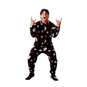 KISS Black Diamond Adult Classic Onesie Pajamas