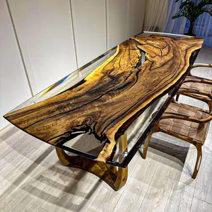 [OST006] Olive Wood Epoxy Table custom epoxy river slab table, Executive Desk, Custom Large Epoxy River Table, Solid Wood Slabs Table, Large Computer Office Desk Workstation, Business Furniture for Home Office
